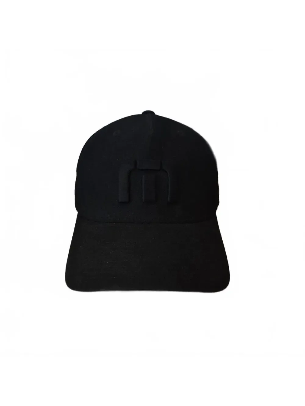 TravisMathew Flexfit Black Golf Logo Hat Adult S-M Size